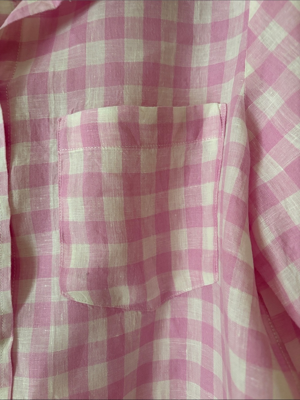 GAP Pink & White Gingham Button-Down Shirt - Picture 7 of 11